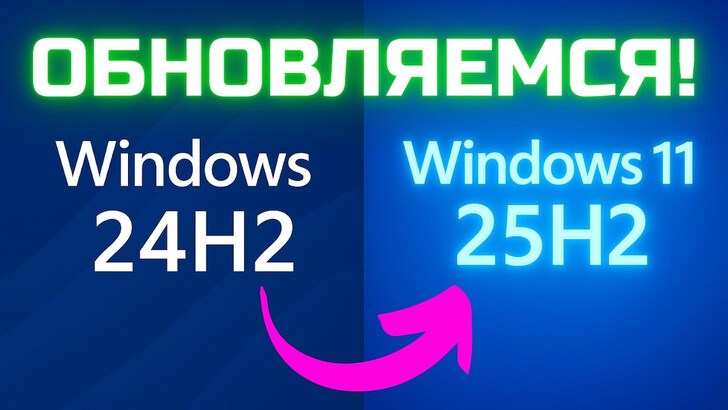обновить Windows 11 24H2 до 25H2 без переустановки
