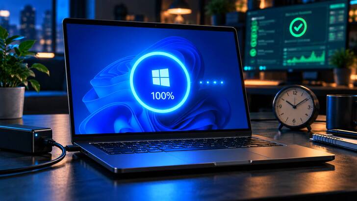 Обновление Windows остановилось на 100%