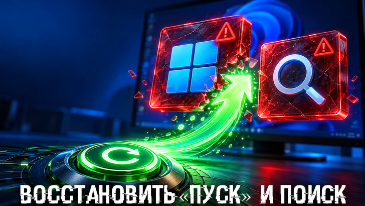 Восстановление меню «Пуск» и поиска в Windows
