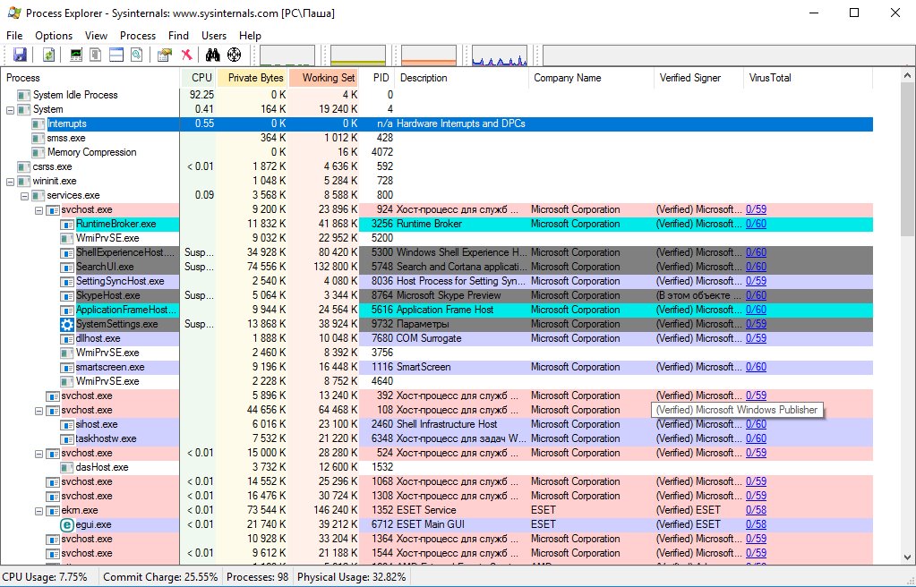 Process Explorer 17.05 downloading